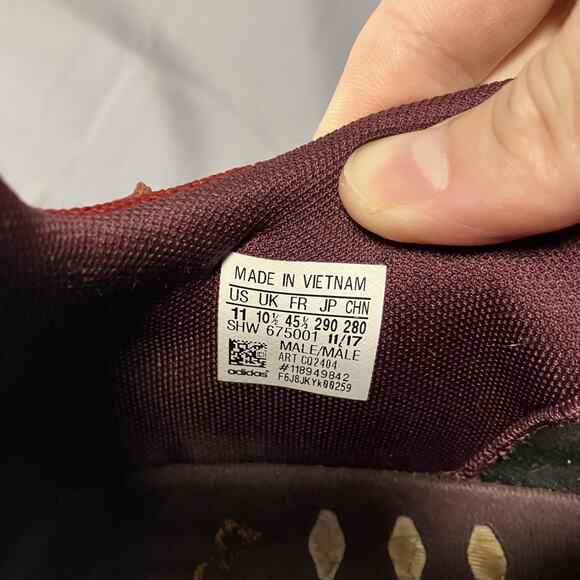 Adidas NMD R2 Shoes Mens Size 11 Maroon Red Boost Knit Sneakers Gum Sole‎ CQ2402 main image 8